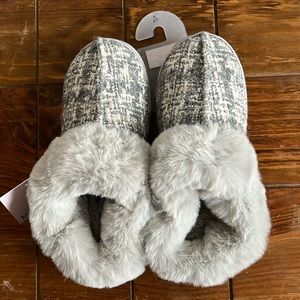 Lauren Conrad slippers, tweed collar clog NWT